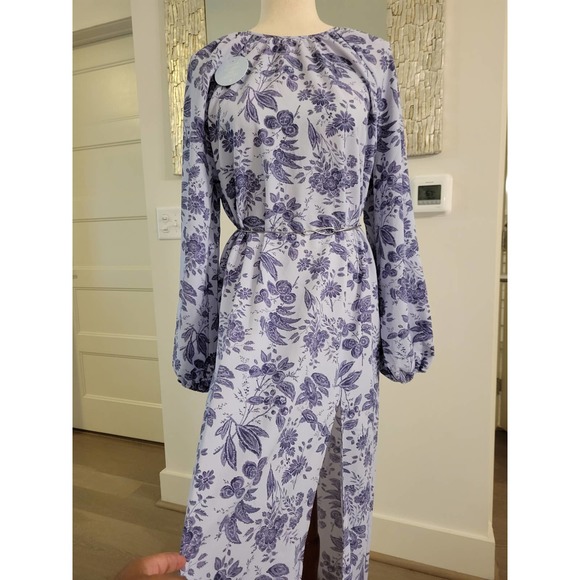 Hill House Simone Dress | Lilac Tonal Floral | Size Med - Picture 5 of 12